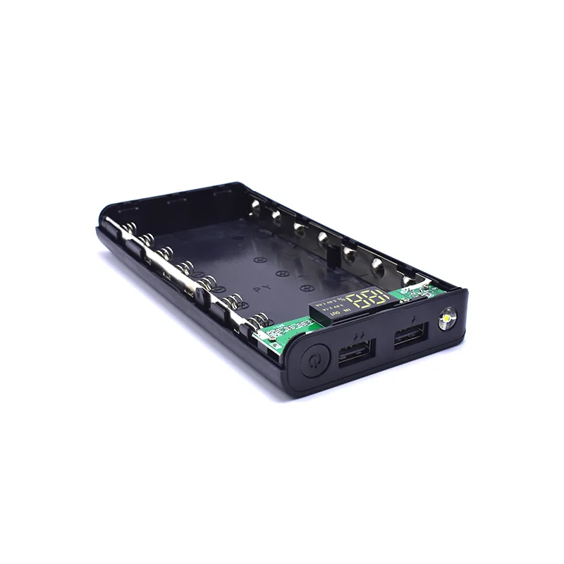 Новый Мощность банк аксессуар Связки 5 V 2.1a 2 USB 7X18650 DIY Bank Дело Комплект Батарея