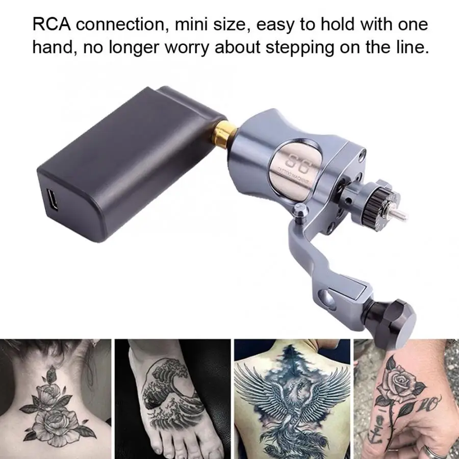

Tattoo Pen Machine New Wireless Tattoo Power Supply For Tattoo Machine with RCA Connection Permanent Make Up Machine