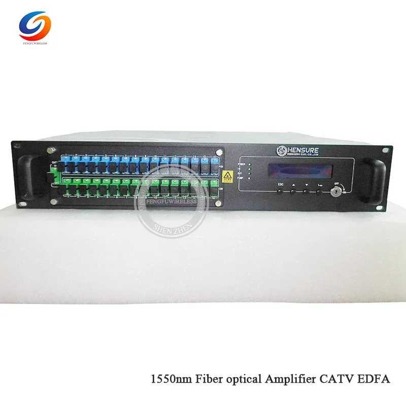 

2U height 16port CATV EDFA with WDM High quality and stability SC/APC -SC/UPC EDFA 1550nm high power Fiber optical Amplifier