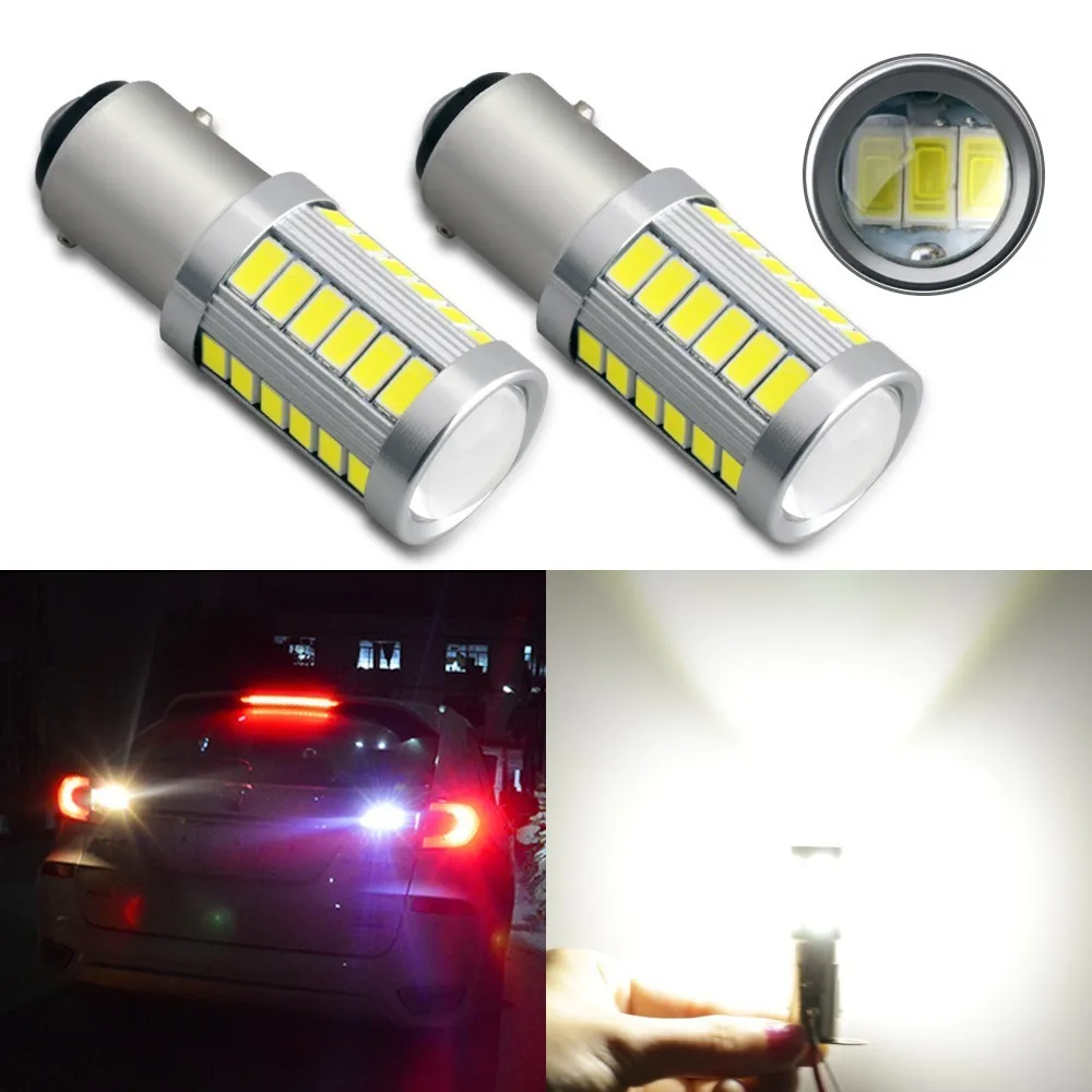 Цельнокроеное платье Универсальный 1157 BAY15D 1156 Ba15s 33SMD супер яркий светодиодный