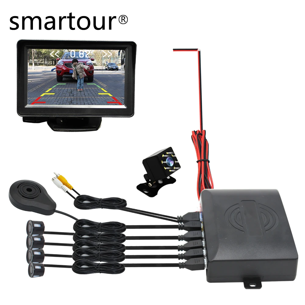 

Smartour Car Video Parking Radar Reverse Backup Sensor Assistance Flat Sensors According To The Distance Support Car Camera