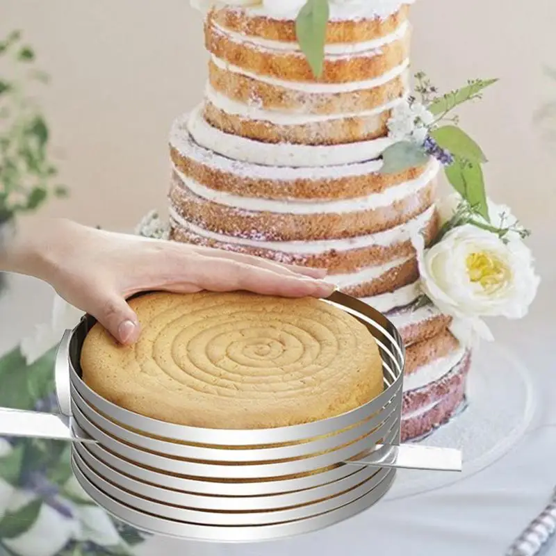 15 20cm Adjustable Round Bread Cake Cutter Slicer Stainless Steel Cake