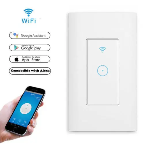 

Wall-Mounted Intelligent Wifi Remote Control Panel Switch For Use with Alexa and Google Home