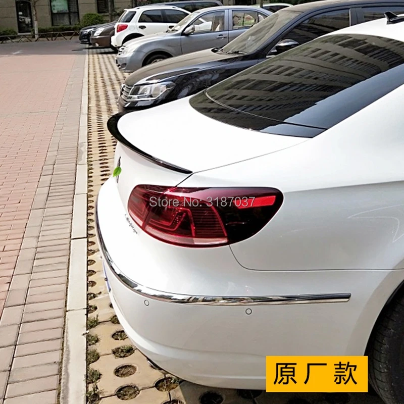 

For CC Spoiler High Quality 2009-2018 ABS Plastic Unpainted Color Rear Roof Spoiler Wing Trunk Lip Boot Cover Car Styling