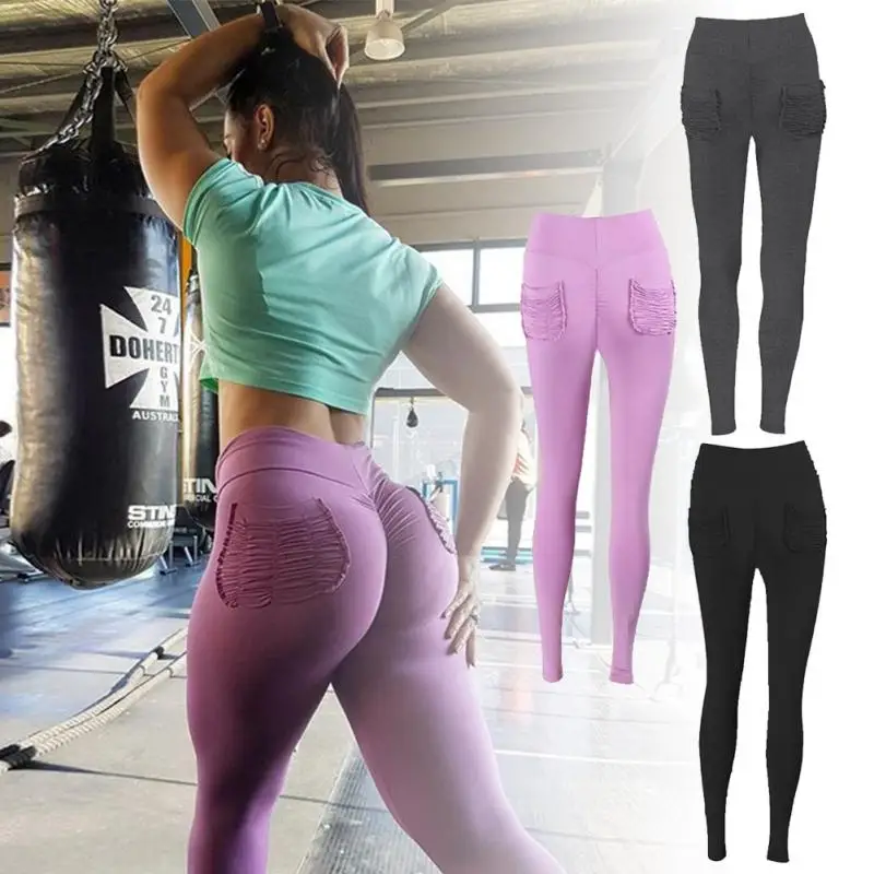 Новый Для женщин Butt Lift узкие брюки Твердые Цвет спортивные Леггинсы|Легинсы| |