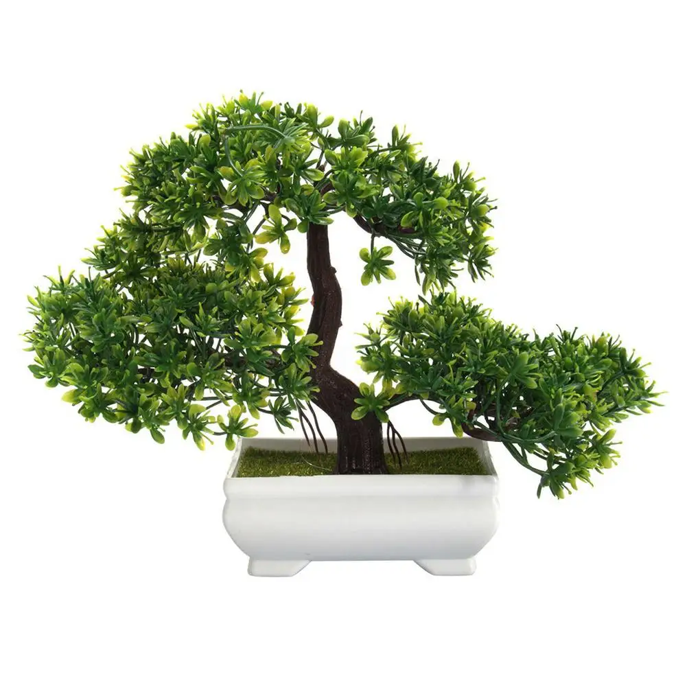 

LanLan Mini Creative Bonsai Tree Artificial Plant Decoration Not Faded No Watering Potted for Office Home