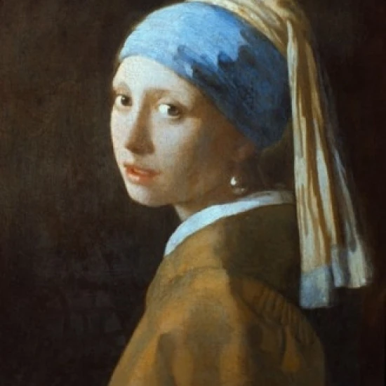 Девушка с жемчужной серьгой 1665 Jan Vermeer (1632-1675/Dutch) холст масло Mauritshuis The Hague Holland (24x36) |