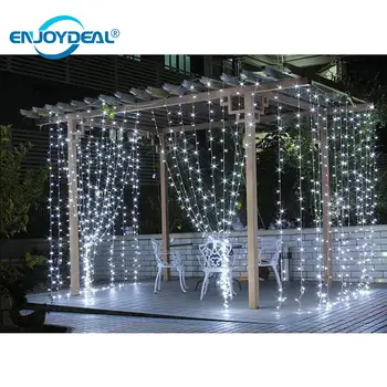 

US PVC 110V 3x*2M /1M Icicle Fairy Led String Light Christmas Lights Wedding Garden Window Curtain Decoration LED String Lig K1