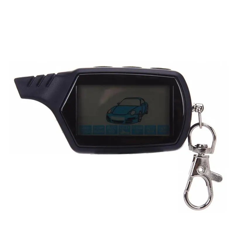 

B6 2-way LCD Remote Control Key Fob Chain For Russian Vehicle Security Two way Car Alarm System For Starline B6
