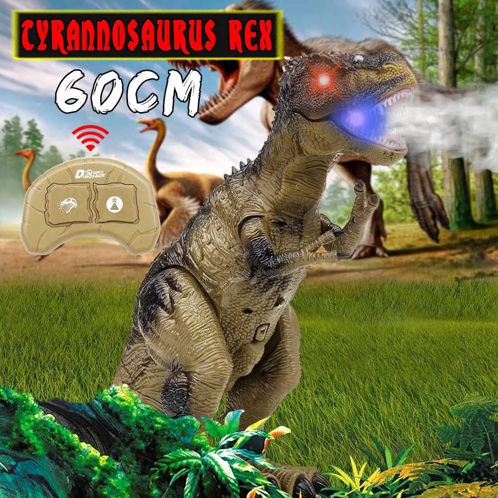

Spray Electric Dinosaur RC Toys Walking Spinosaurus for Kids with Light, and Sound Go straight Dinosaur Remote Control