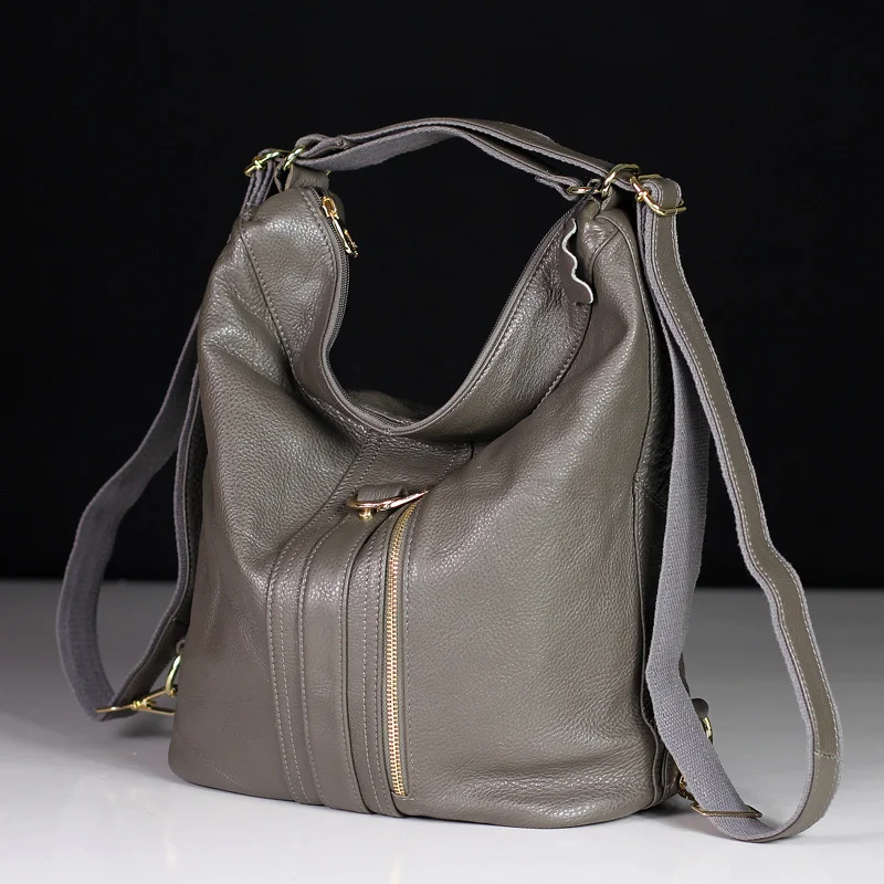 

Nesitu Large Capacity Pack Big Coffee Black Brown Vintage Genuine Leather Women Messenger Bags Lady Shoulder Bag Female Handbag