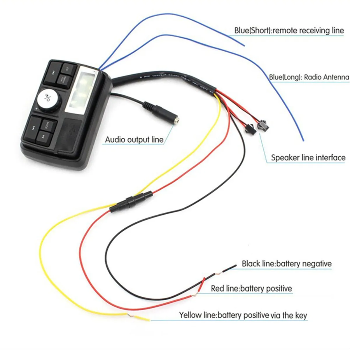 MP3 радио звуковая система Autoleader мотоцикл аудио стерео колонки bluetooth Водонепроницаемый FM 5 EQ функции ЖК-дисплей USB/SD/TF