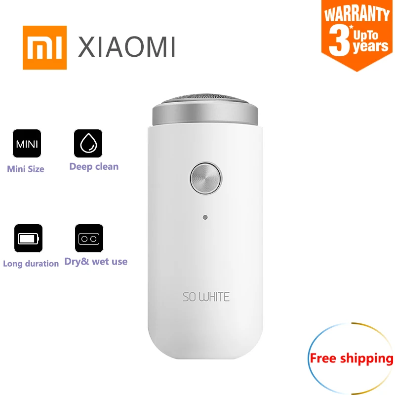 

Xiaomi SO WHITE ED1 Mini Electric Shaver For Men Dry Wet Mini Pocket Deep Clean Long Duration Shaving Machine From Xiaomi Youpin