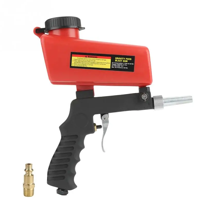 Pneumatic Sandblasting Gun Portable Sandblaster Gun with Hopper for