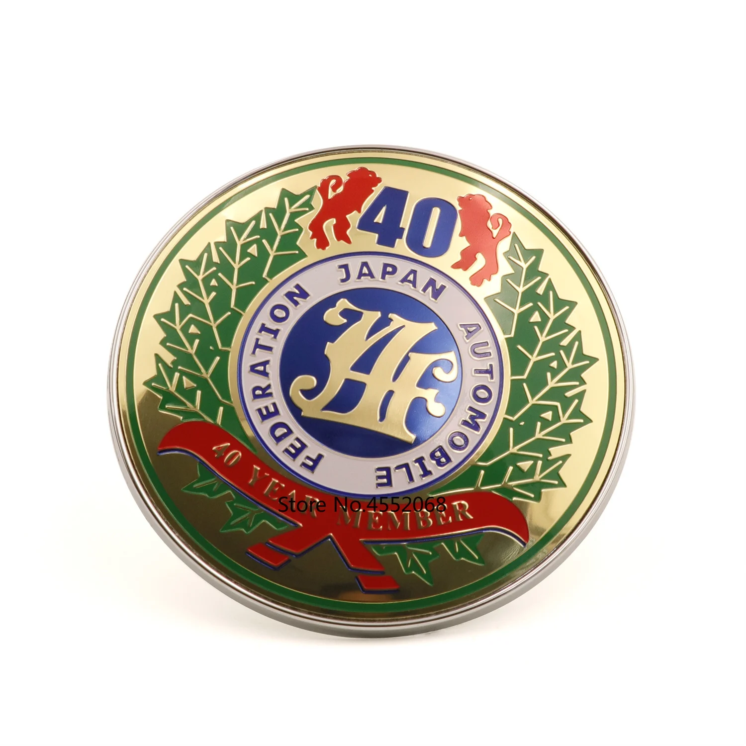

Car Accessories jdm JAF 40TH Front Grill Badge Universal Japan Automobile Federation Badge Sticker Emblem Decal