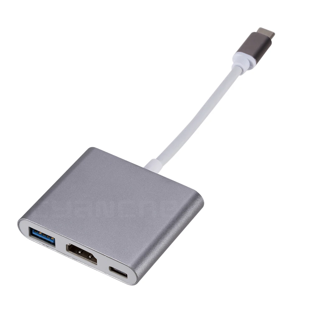 Type-C адаптер док-станция USB-C к HDMI 4K USB 3,0 type C PD2.0 зарядный кабель передачи данных видео конвертер для MacBook ноутбука телефона