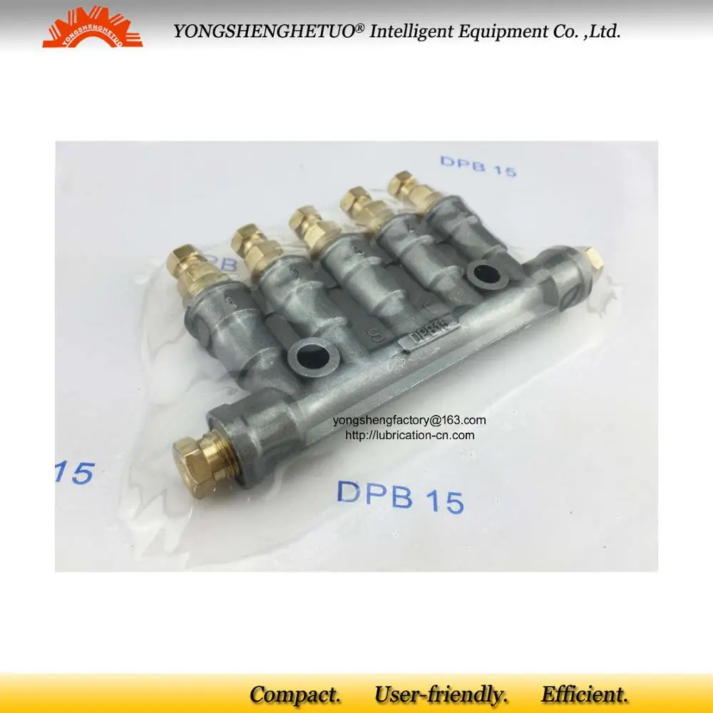 

Detective Volumetric oil Distributor lubrication separator valve lubricant manifold 5 outlets 0.16cc DPB15