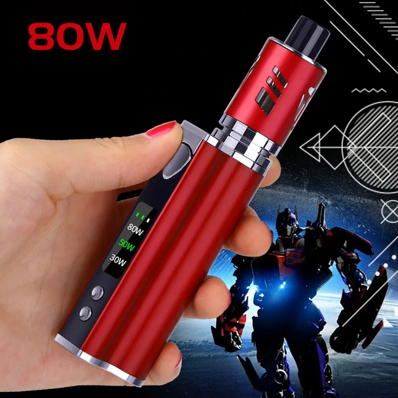 

QAZ Vape Electronic Cigarette Mod Box 80W 2000mAh lithium battery lcd Pen Smoke Big Smoke Vaporizer Hookah Vaper e Cigarettes