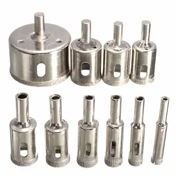 

10PCS/Set Tapper 6-30MM Buddha Bead Grinder Diamond Drill Bits Tools Hole Saw Use For Glass & Marble & Tile Or Granite