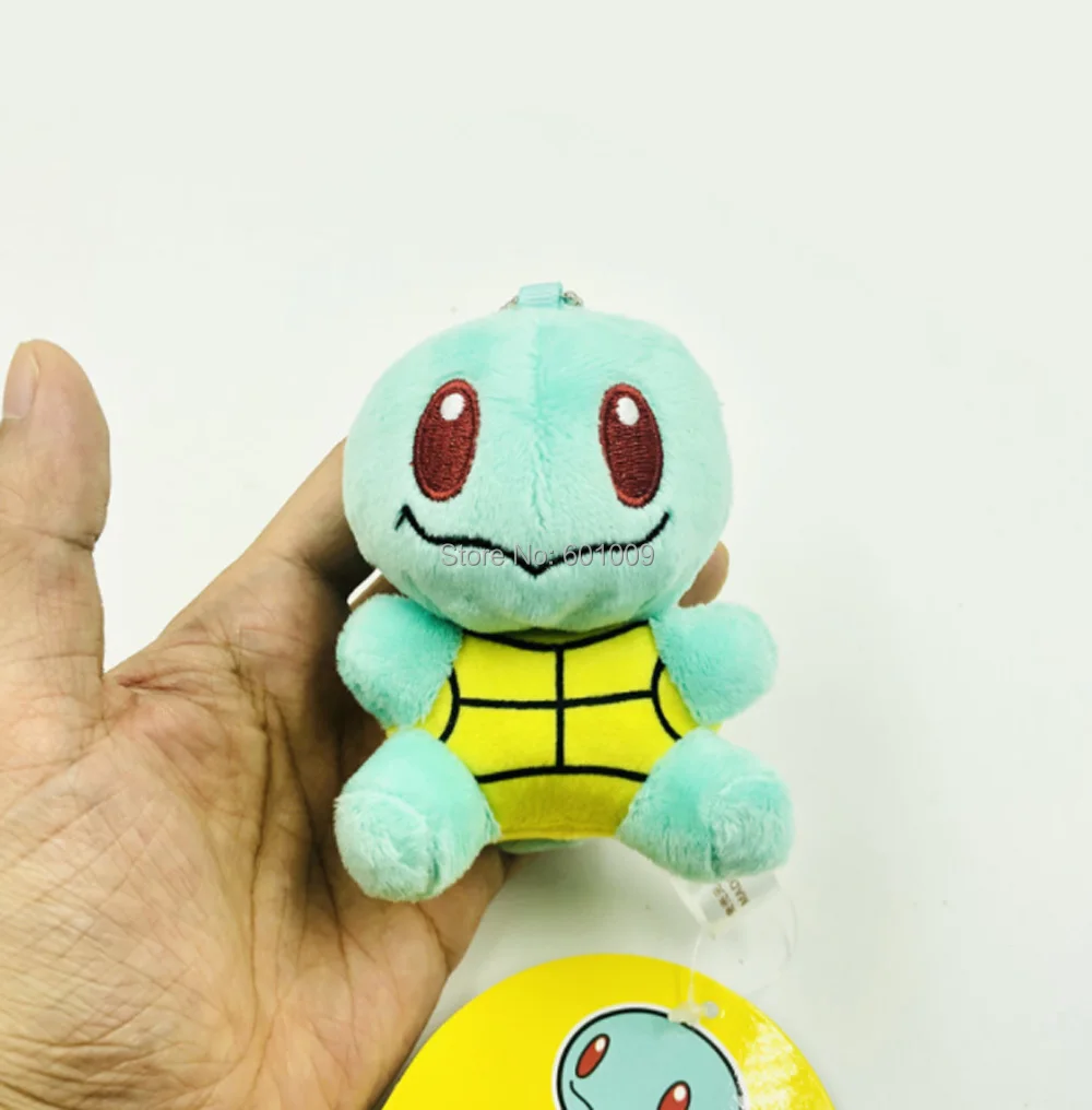 10/партия милые 6 стилей Q Pika Charmander Squirtle Bulbasaur Mew Snorlax 10 см плюшевая кукла для ключей