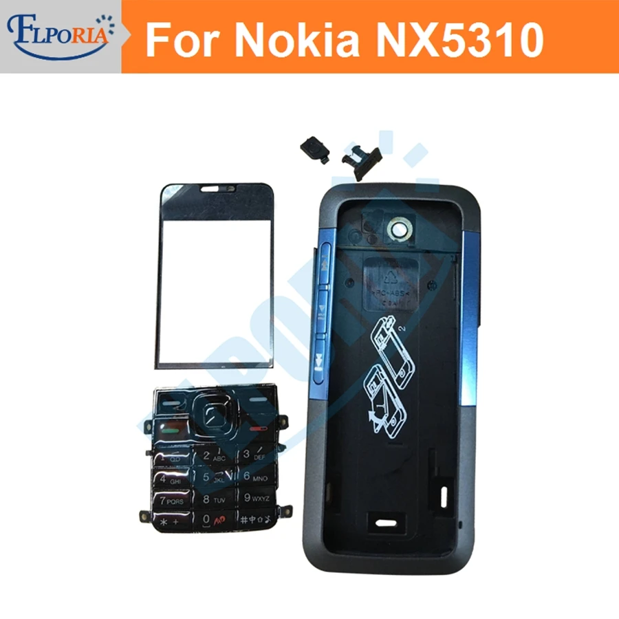 

New For Nokia NX5310 NX 5310 Back Battery Cover + Frame + Small Parts Housing Door Assembly With Touch Screen Replacement Parts