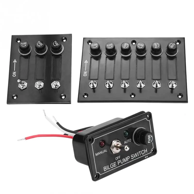 12V/24V DC Bakelite Toggle Rocker Switch Panel for Car Marine RV ATV