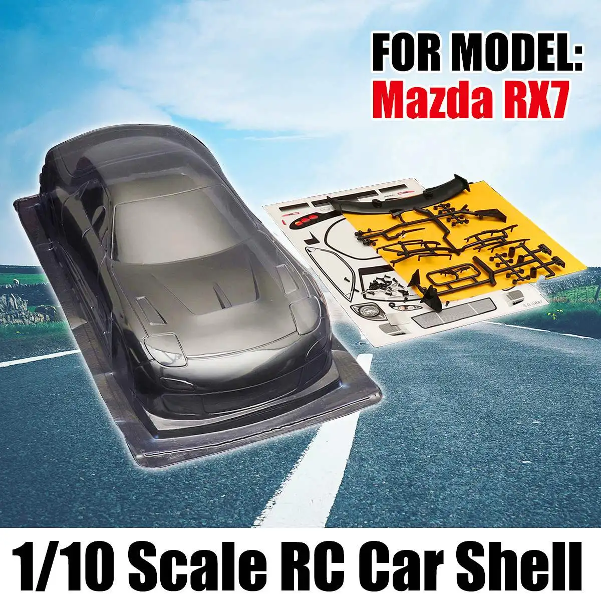 

1/10 RC Car Clear Body Shell 200mm For RX7 Fit For HPI For TAMIYA For YOKOMO Chassis