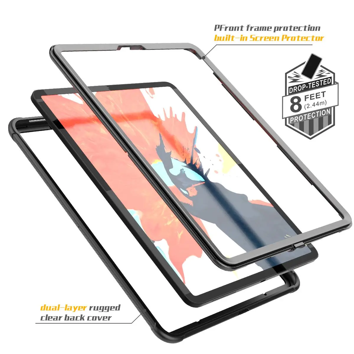 Для iPad Pro 12 9 дюйма 2018 чехол для планшета защита на 360 градусов пылезащитный