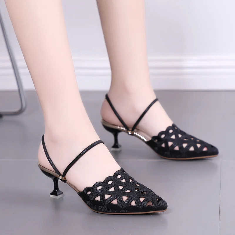 closed toe wrap heels