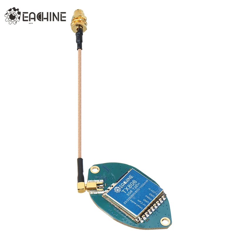 

Eachine TX806 leaf 5.8Ghz 72Ch 25mW/200mW/400mW/800mW/1000mW AV FPV Transmitter Smart Audio MMCX MIC for RC Drone part Accs