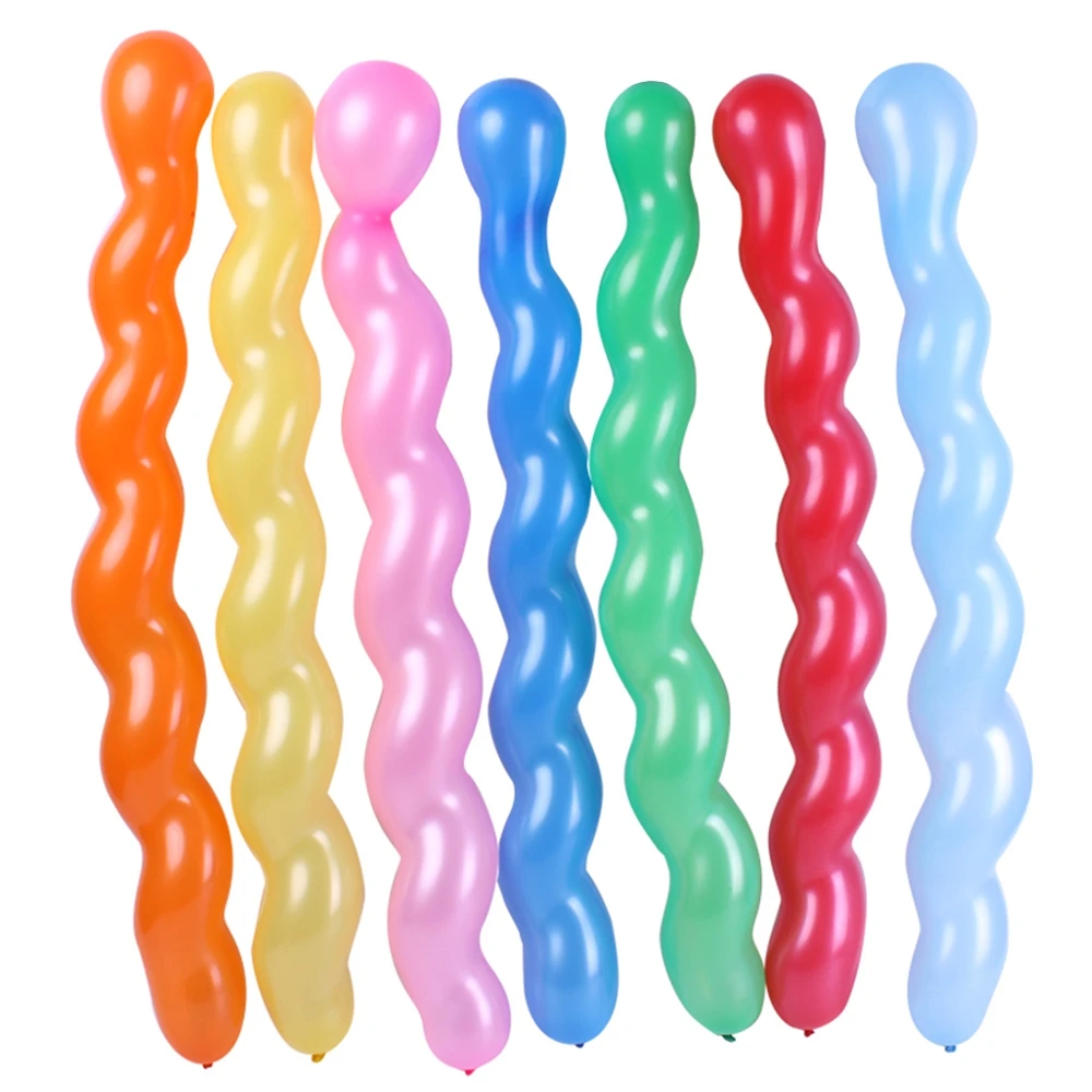 

50pcs Colorful Strip Balloons Twist Spiral Long Latex Balloons Wedding Birthday Festival Party Decoration Home Decor