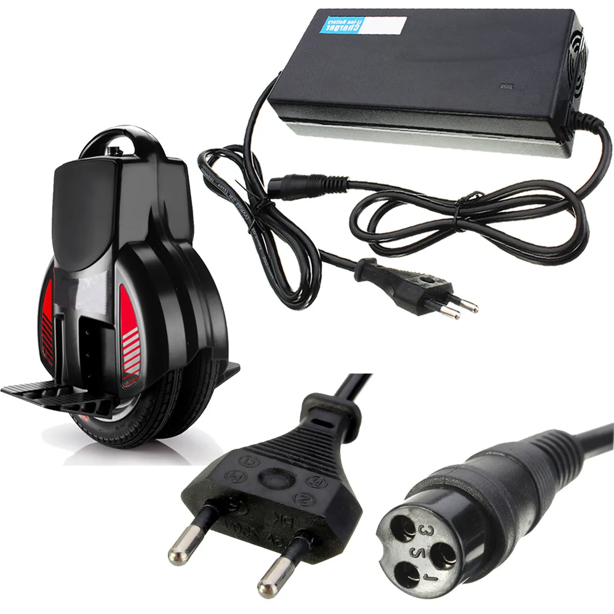 CLAITE 67 2V2A 67 2V 2A Li ion Battery Charger For Electric Self Unicycle Scooter Smart