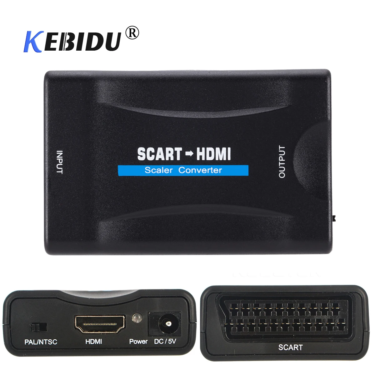 Конвертер KEBIDU SCART в HDMI 1080P Видео Аудио высококлассный адаптер Scart для Sky Box STB с