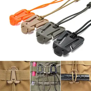 

Elastic Rope Hang Triangle Buckle MOLLE System Webbing Finishing Fixed Coil Clamp Storage Ribbon Clip 10PCS/Set