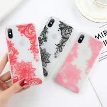 Fashion Phone Case Cover For iPhone 7 6 6s 8 X Plus 5 5s SE XR XS Max Cases Night Noctilucent Flower Soft TPU Case Back Cover noctilucent protective tpu case for iphone 5 5s green red