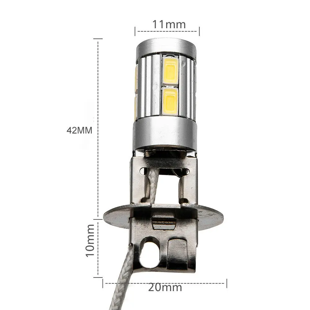 2xH3 5630 SMD 10 светодиодные лампы ксеноновые белые 6000K 12 В Автомобильные