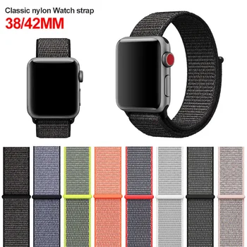 

nylon Strap for Apple Watch band 4 3 44mm 40mm iWatch band 42mm 38mm apple wacth 4 3 2 Accessories Sport Loop correa bracelet