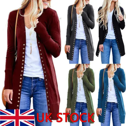 

Fashion Women Cardigan Knitted Jacket Outerwear Tops Winter Warm Coat Ladies Solid Knitted Coats Female Outwear Clothing