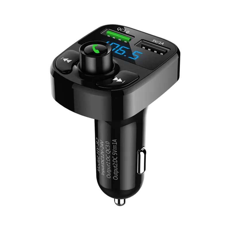 

FM Transmitter Bluetooth Car Kit MP3 Player LED Dual USB 4.1A Car Charger Voltage Display Micro SD TF Music Playing