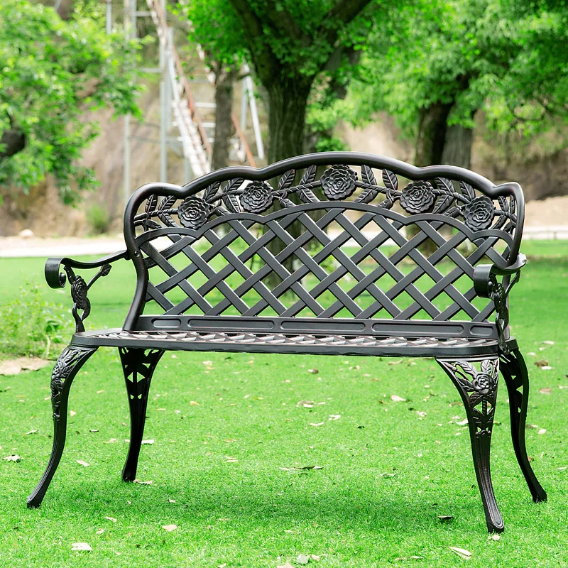 Loveseats скамейки для патио Роза дизайн литой алюминиевый дом бассейн колода двора садовый стул в белом