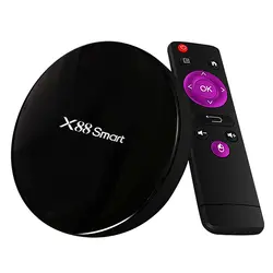 X88 Smart Tv Box для Android 9,0 Rk3328 4 ядра 4 Гб 32 Gb ТВ приемник 2,4G Wi-Fi 4 K H.265 Media Player Micro-Usb Декодер каналов кабельного телевидения (ЕС Pl