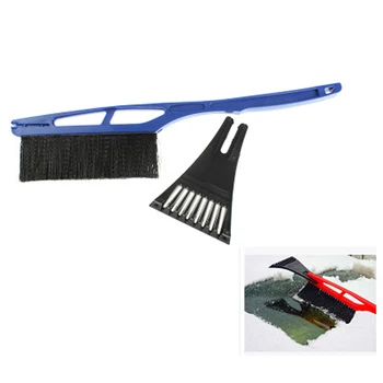 

1pc 2 in 1 Ice Scraper Snow Shovel Brush for Auto Car Windshield Front Hood With Handle Ice Remove Clean Tool for Winter