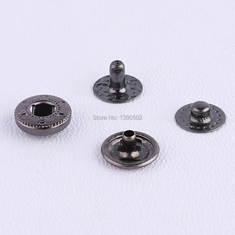 50sets 12mm black color Combined Buttons Press Button Sewing tool