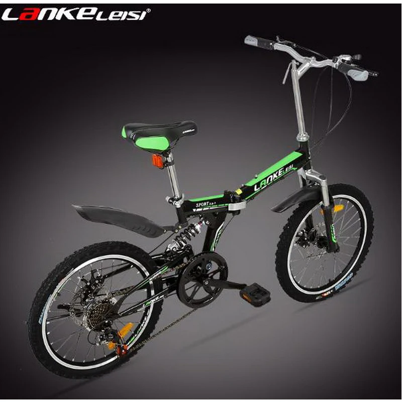 Sale Venividivici 20 inch 7 speed disc brake Folding bike Shock front Aluminum frame alloy ring fork Adult mini mountain bicycle 2