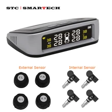 SMARTECH TPMS Solar Car tire pressure sensor with LCD display, tire pressure monitoring system support Temperature Warning TPMS SMARTECH TPMS Solar Car tire pressure sensor with LCD display, tire pressure monitoring system support Temperature Warning TPMS
