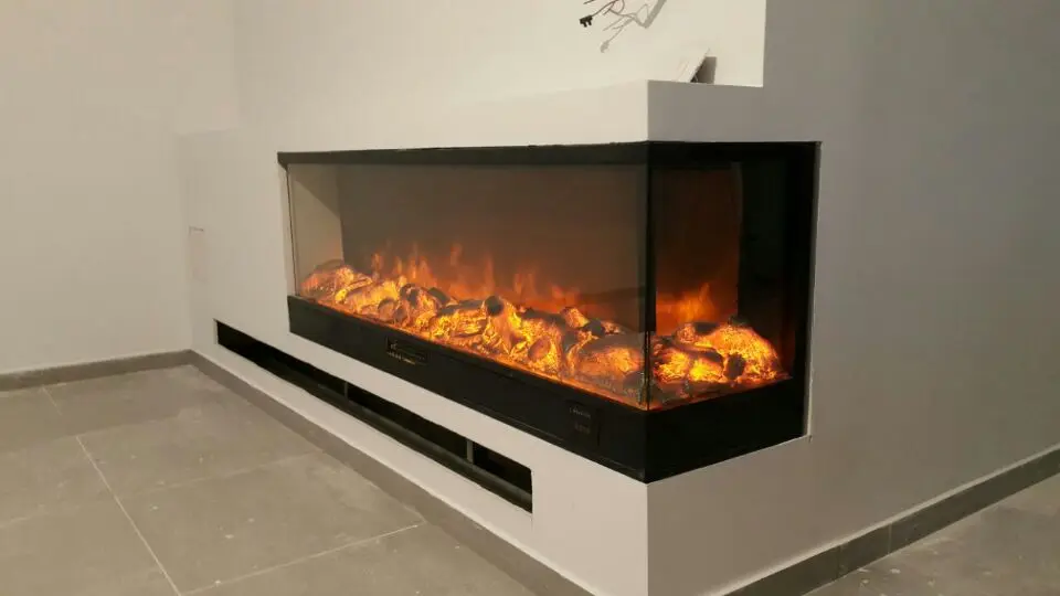 Decorative Two Sided Electric Fireplace In Electric Fireplaces From