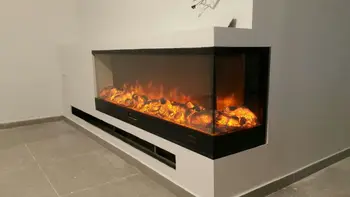 

Free shipping to spain two sided electric fireplace (1200x400x500 mm) with heater