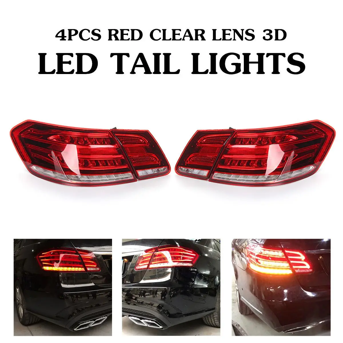  LED Tail Lights For Mercedes-Benz E Class W212 E350 E300 E250 E63 Sedan Lamps ABS Direct replacemen - 32978360997