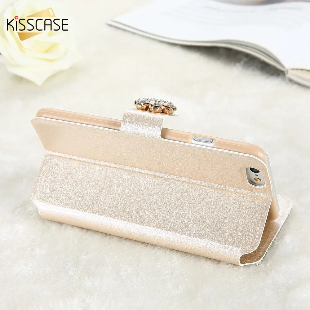 Стильный роскошный жемчужный кожаный чехол для iPhone 6 S 7 8plus снаряды Кожаный книжка