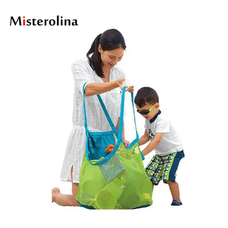 

Misterolina Kids Nylon Beach Bag Mens Soft Toys Storage Bags Casual Family Travel Totes Large Capacity Shoulder Bag For Children